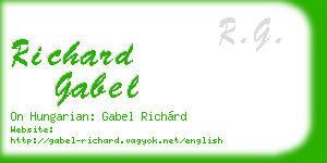 richard gabel business card